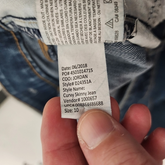 Gloria Vanderbilt Curvy Skinny Jeans Medium Wash Denim Size Jeans Size 10 - Picture 6 of 7